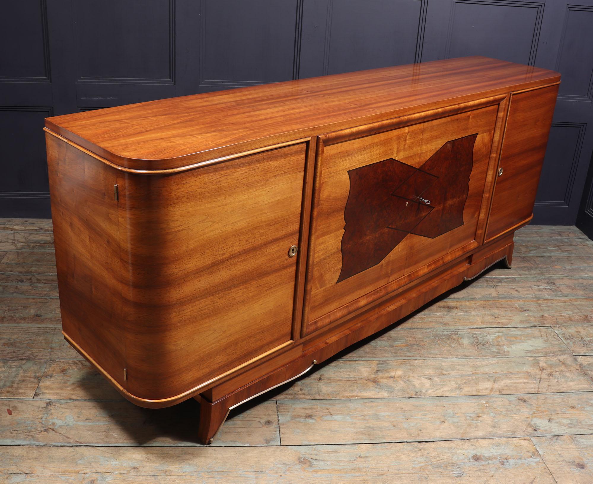 French, Art Deco Sideboard in Walnut For Sale 8