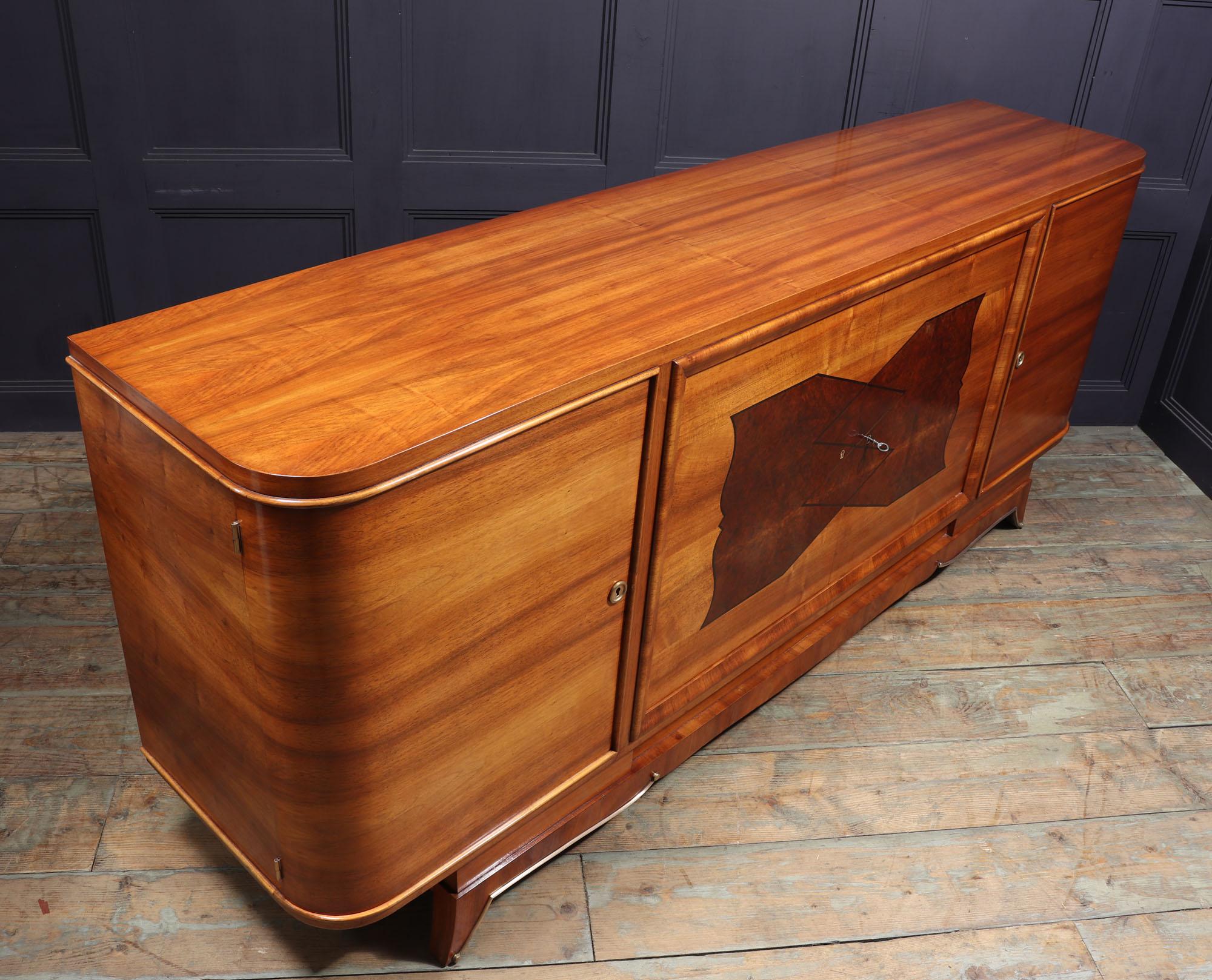 French, Art Deco Sideboard in Walnut For Sale 9
