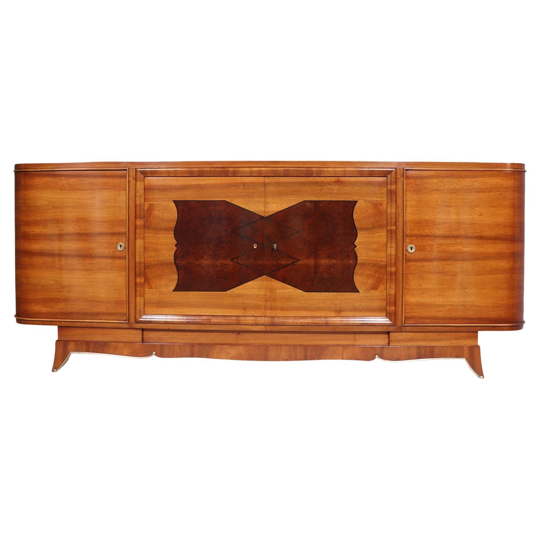 French, Art Deco Sideboard in Walnut For Sale