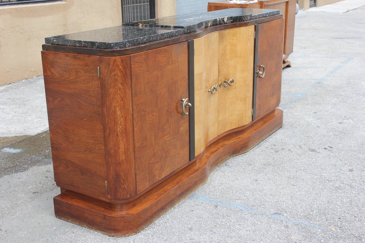 French Art Deco St. Sideboard or Buffet rosewood & Sycamore Buffet by Tricoire In Good Condition In Hialeah, FL