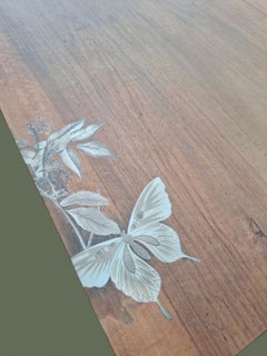 French Art Deco Sideboard, Walnut, Floral Central Panel, 1940s