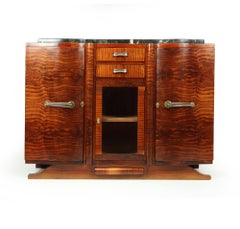 French Art Deco Sideboard with Marble Top