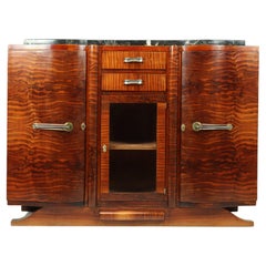 French Art Deco Sideboard with Marble Top