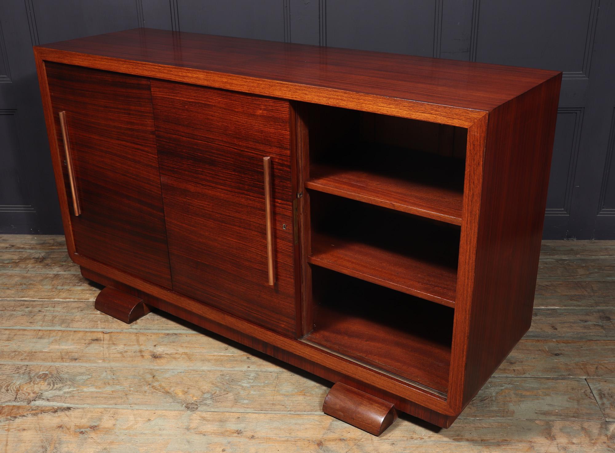 French Art Deco Sideboard with Sliding Doors For Sale 8