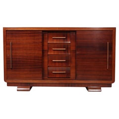 French Art Deco Sideboard with Sliding Doors
