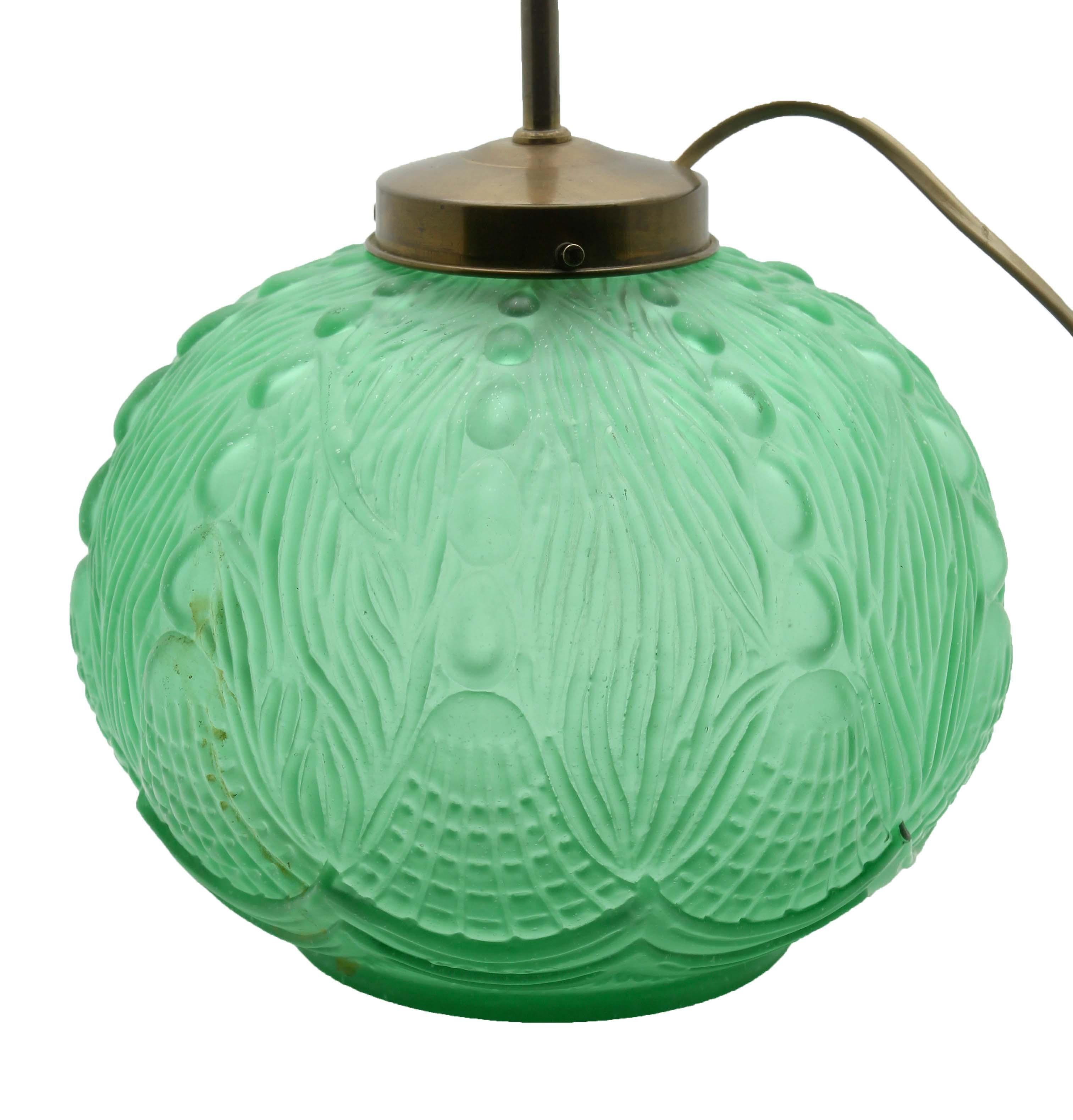 french glass lamp