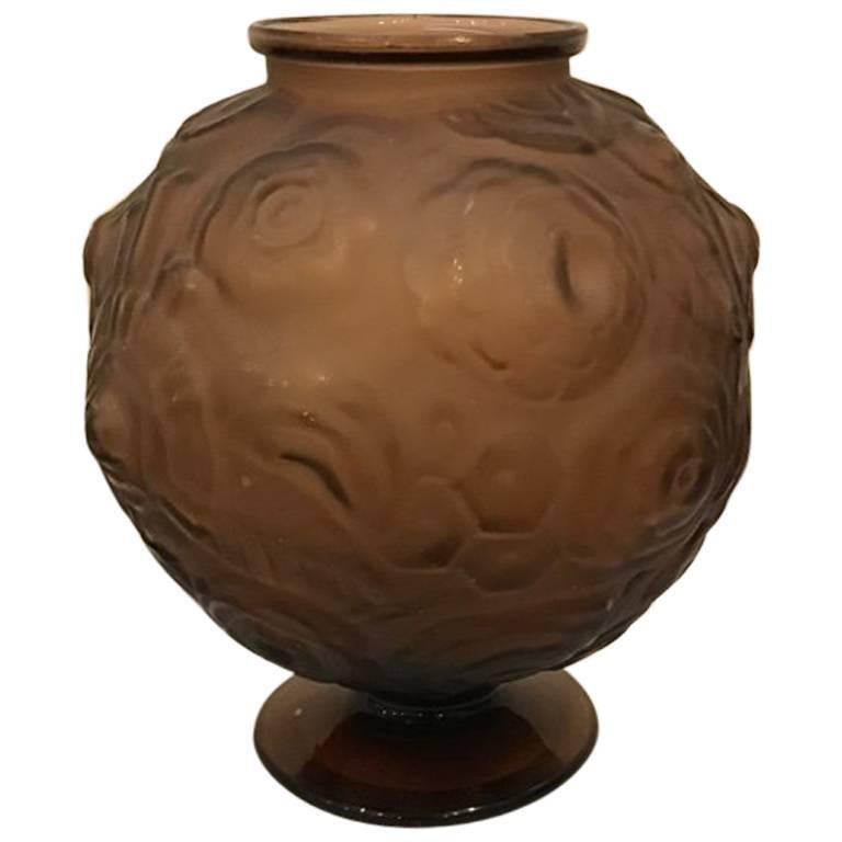 Vaso Sabino firmato Art Deco francese in vendita