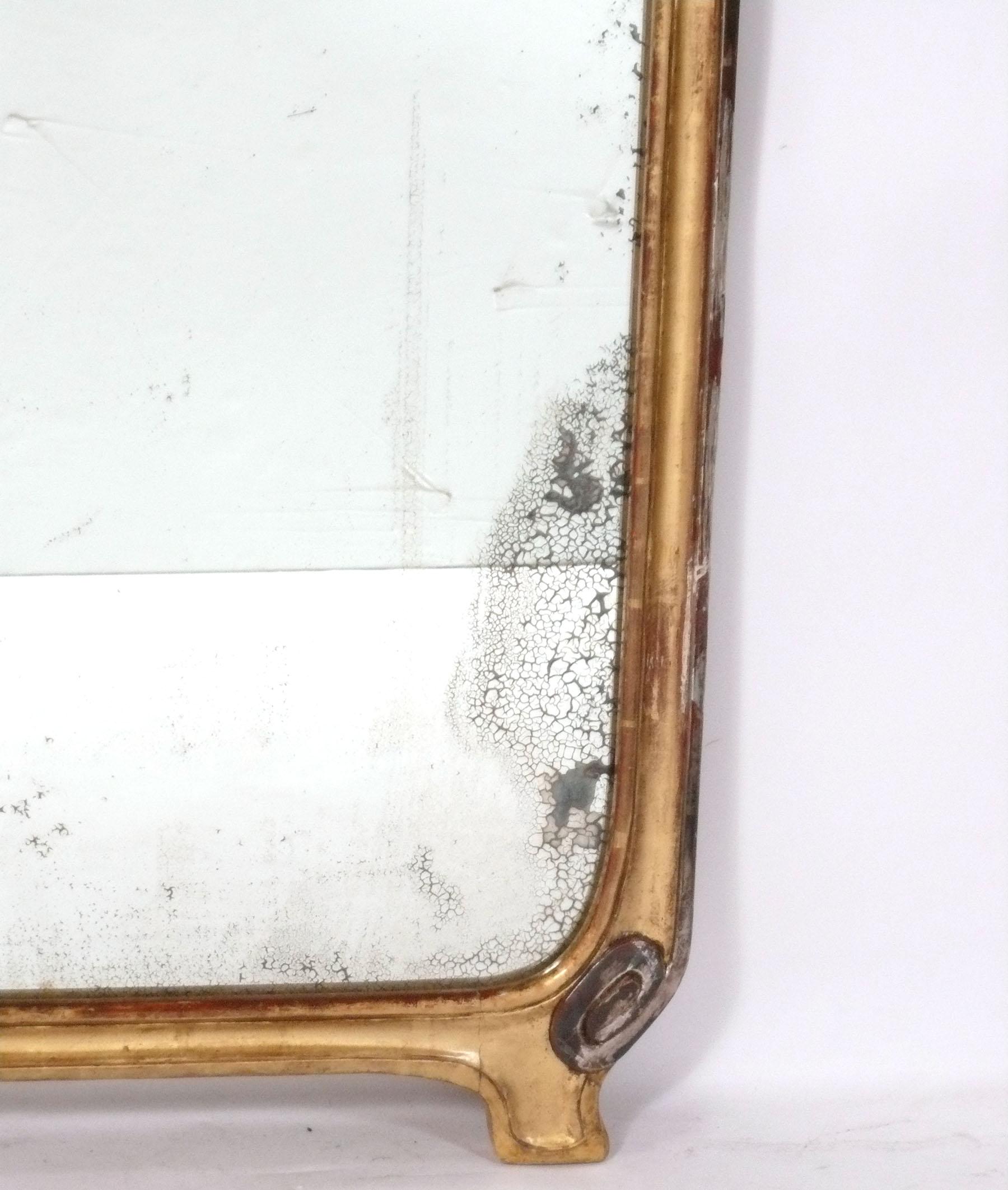 Doré Miroir Art déco français attribué à Sue et Mare en vente