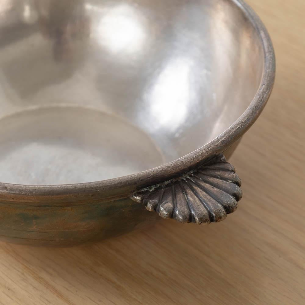Placcato argento Ciotola d'argento Art Déco francese in vendita