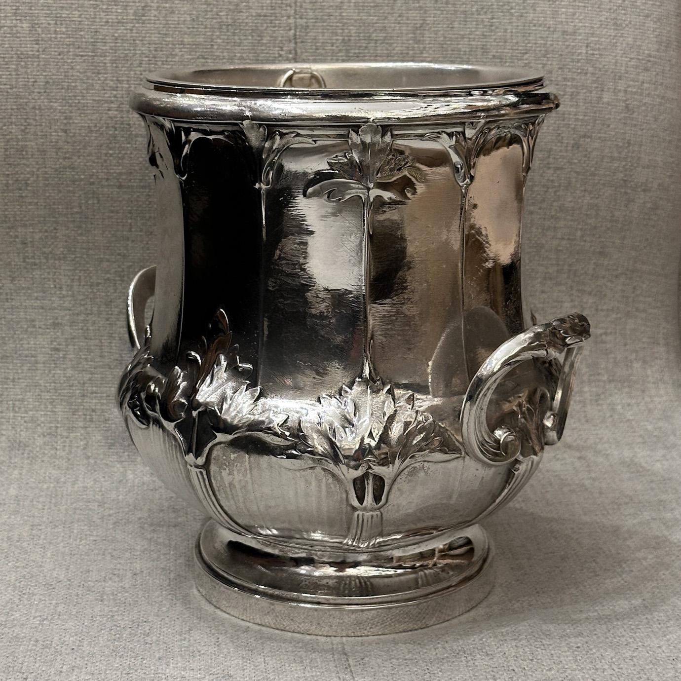 French Art Deco Silver Champagne Buckets – Parisian 19th-Century For Sale 6