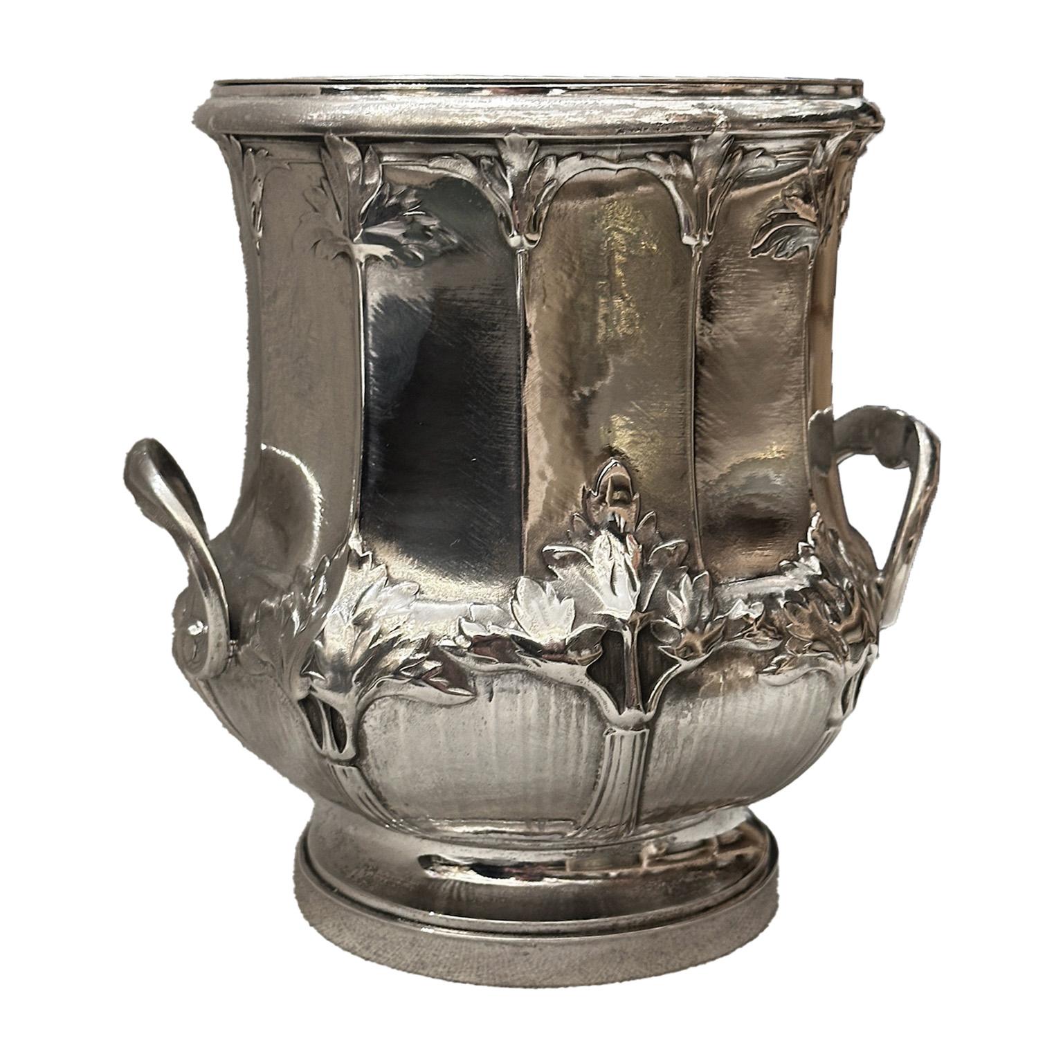 19th Century French Art Deco Silver Champagne Buckets – Parisian 19th-Century For Sale