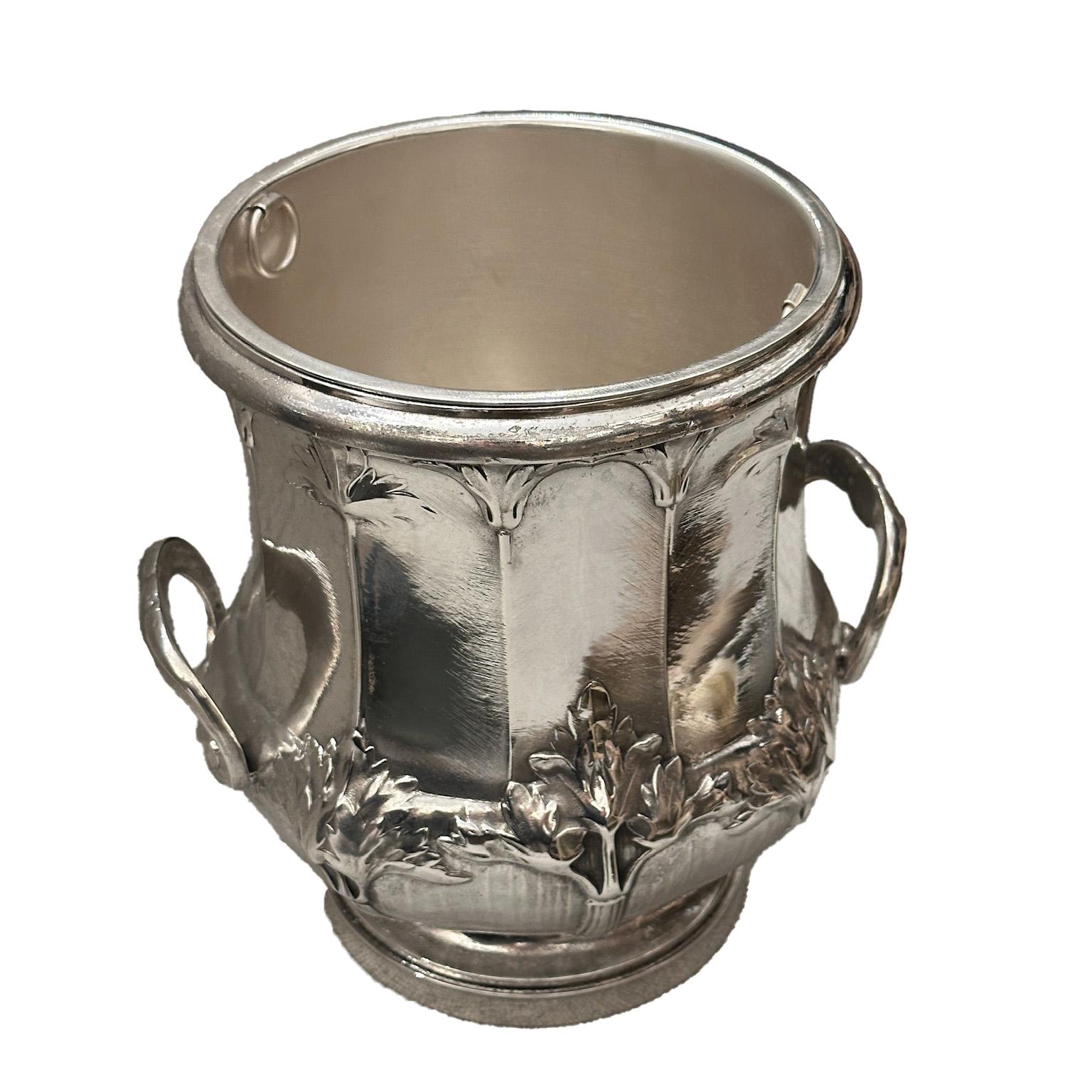 French Art Deco Silver Champagne Buckets – Parisian 19th-Century For Sale 1