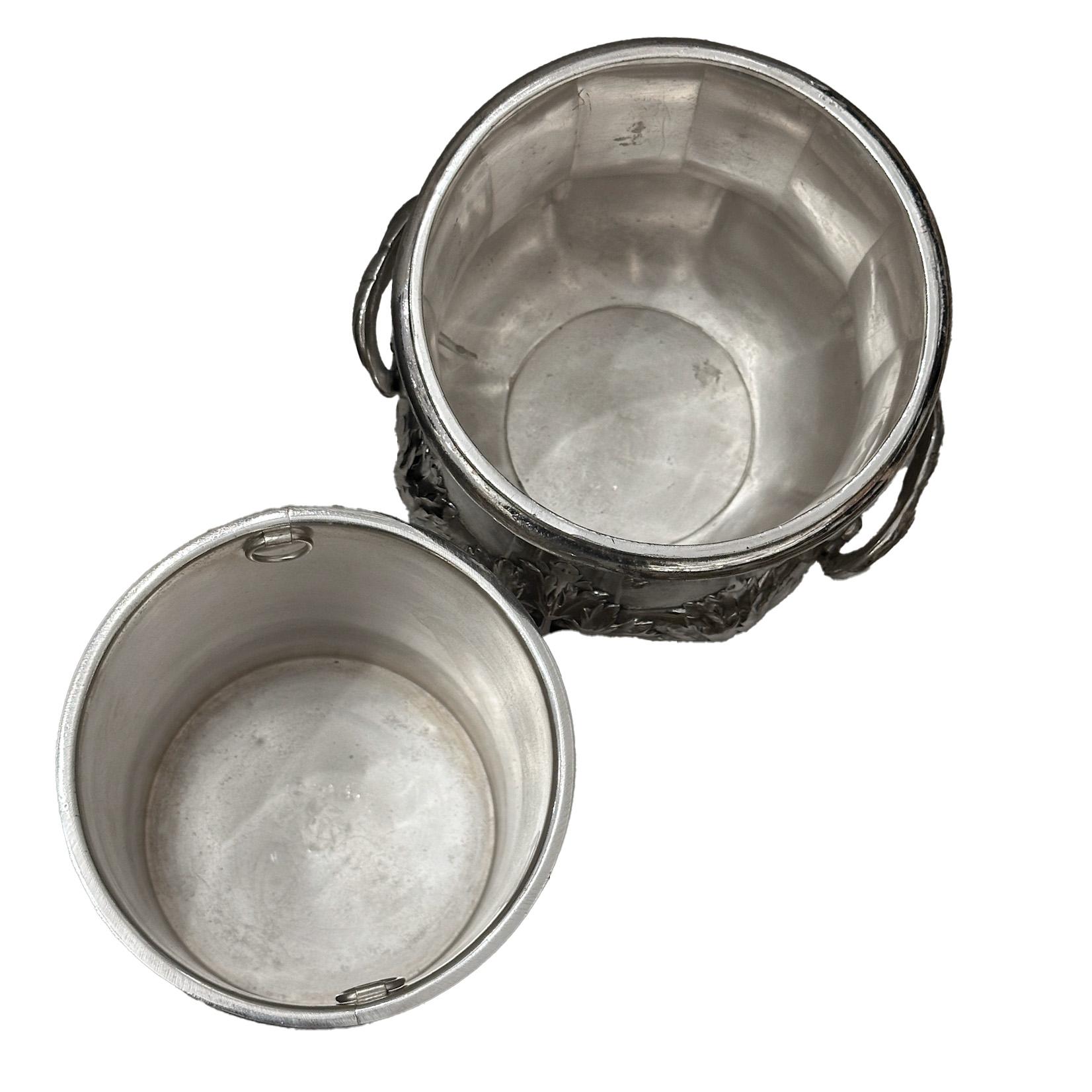 French Art Deco Silver Champagne Buckets – Parisian 19th-Century For Sale 4