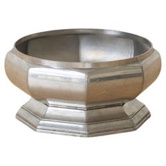 French Art Deco Silver Octagon Dish