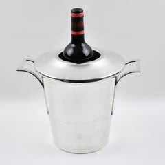 French Art Deco Silver Plate Champagne Ice Bucket Wine Cooler