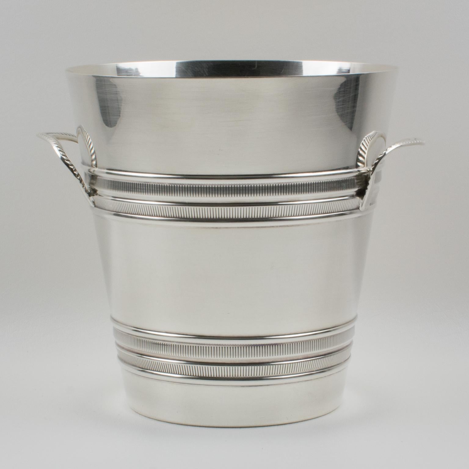 art deco silver champagne coolers