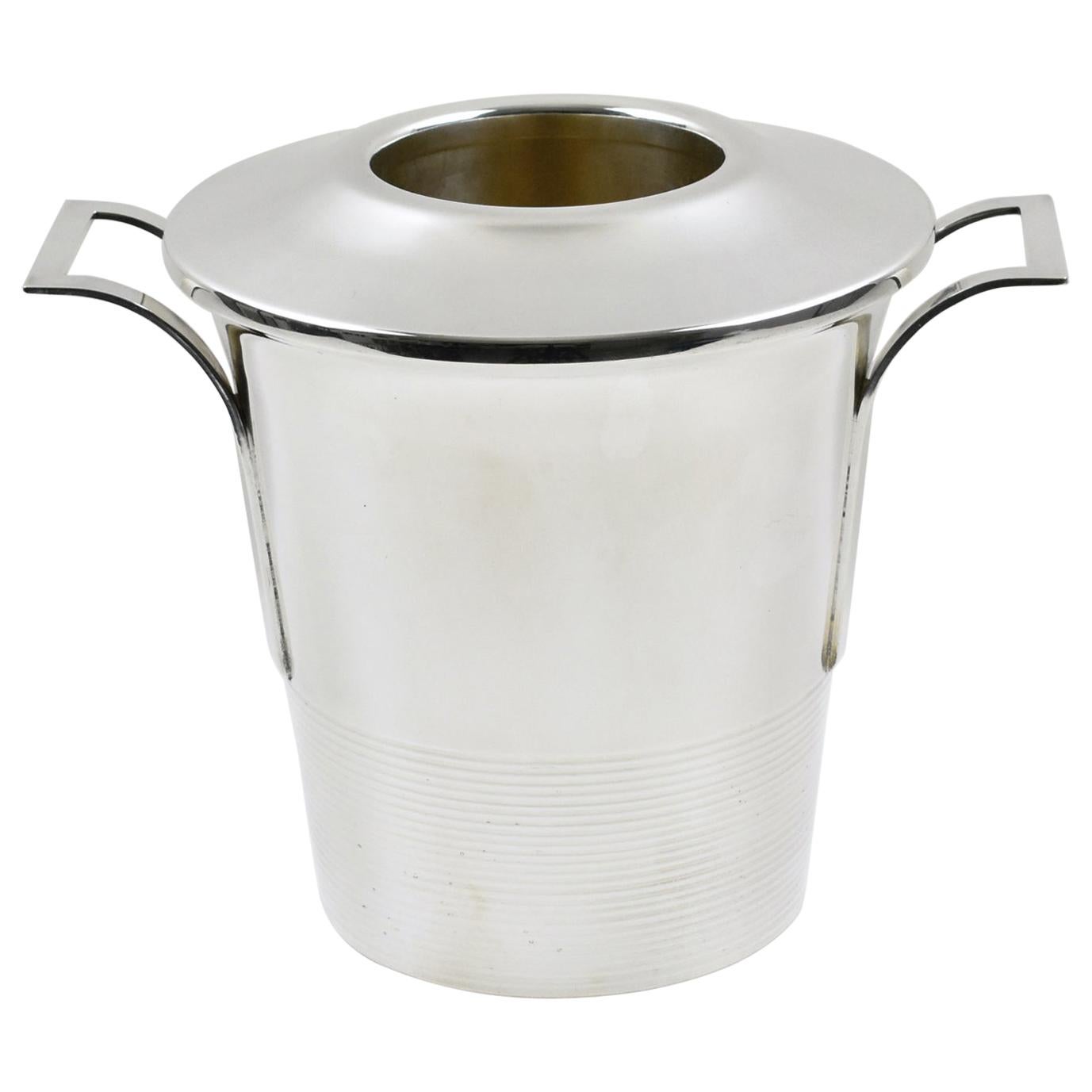Fine Silver Plate French Christofle Ice Bucket Wine Cooler at 1stDibs