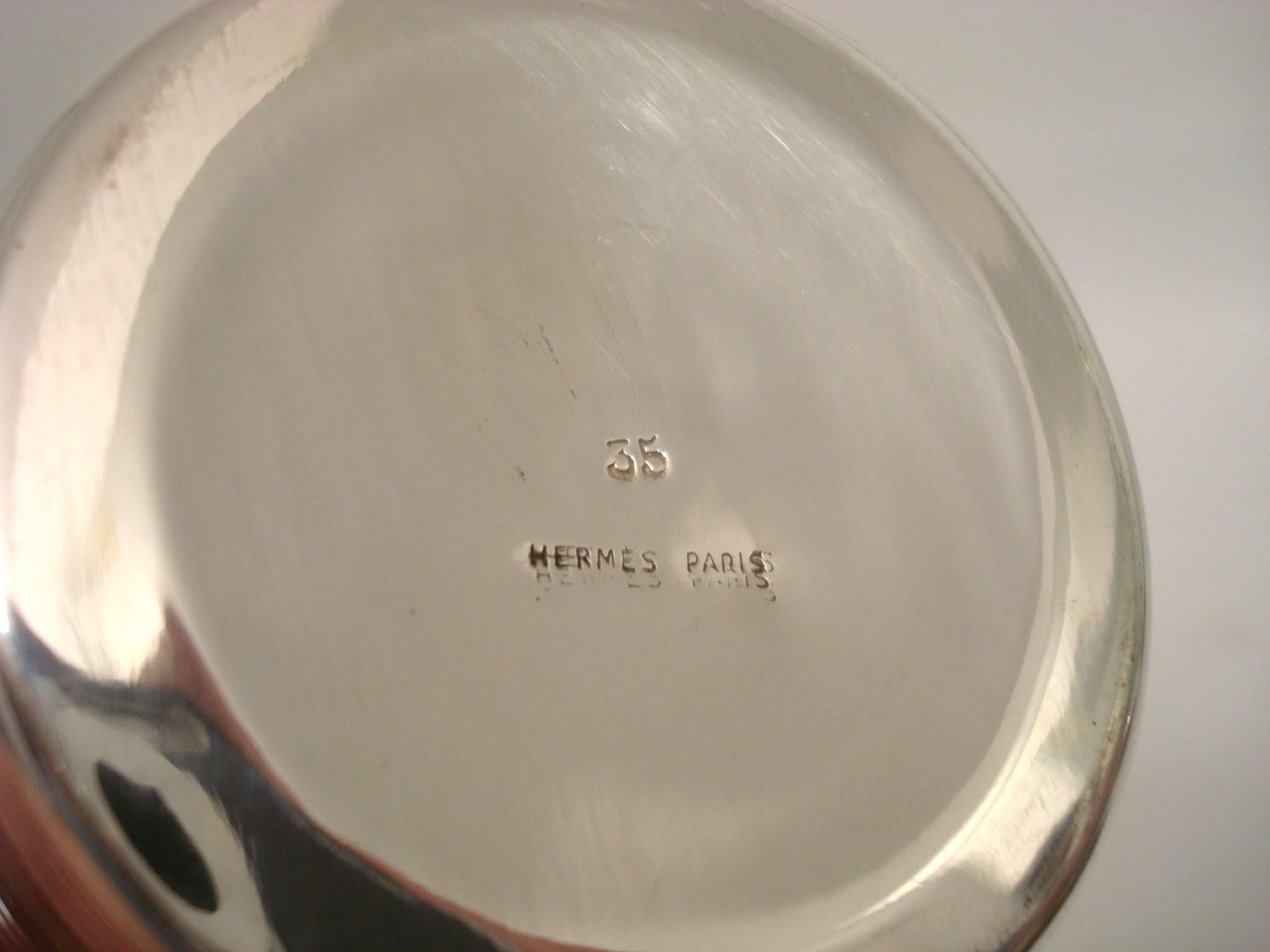 French Art Deco Silver Plate Cocktail Shaker by Hermes Paris 3