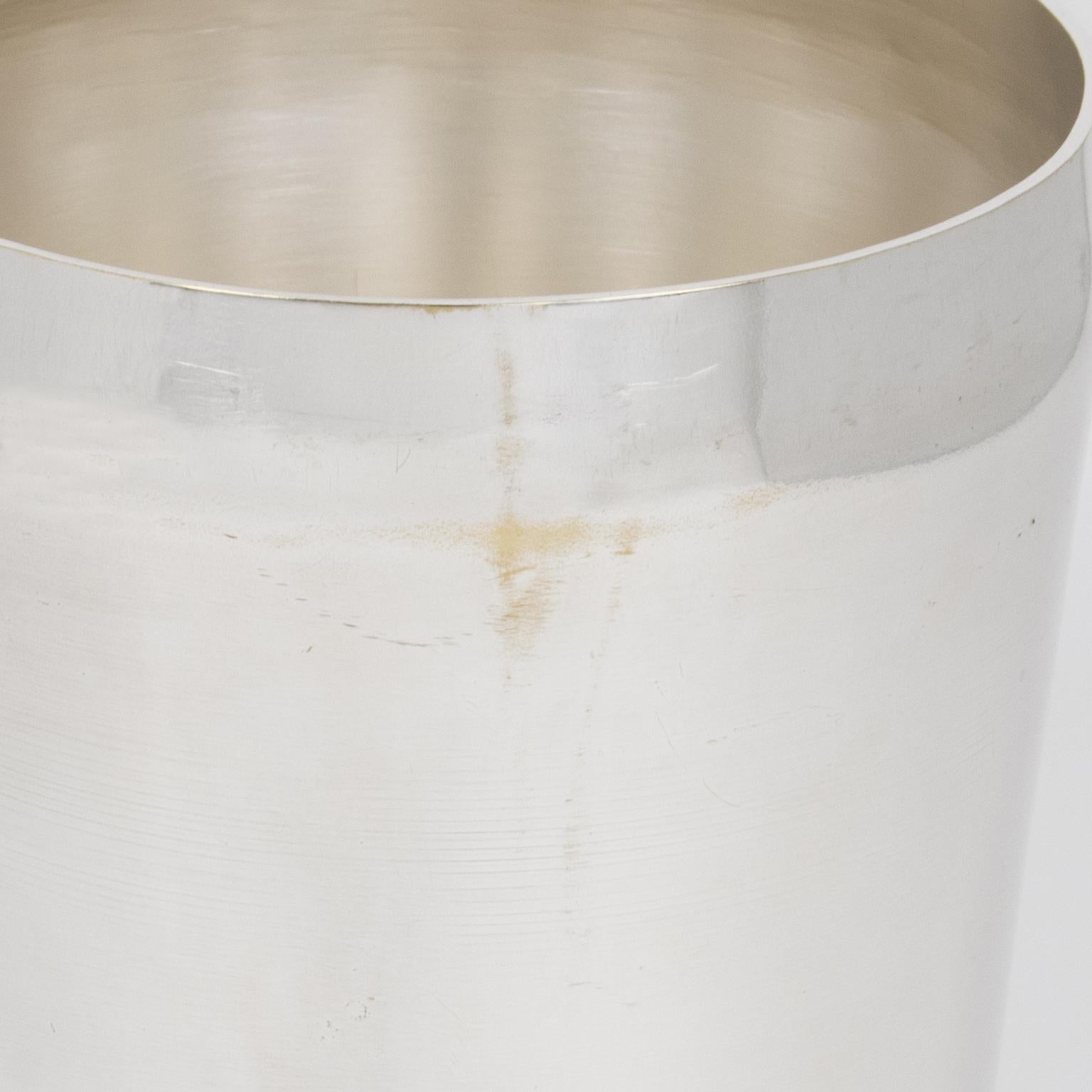 Coctelera francesa Art Decó de plata de Orfevrerie Boyer, años 40 Metal