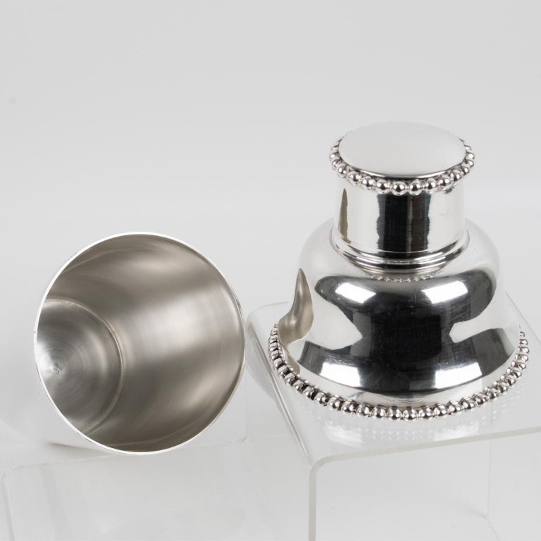 Mid-20th Century French Art Deco Silver Plate Cocktail Shaker