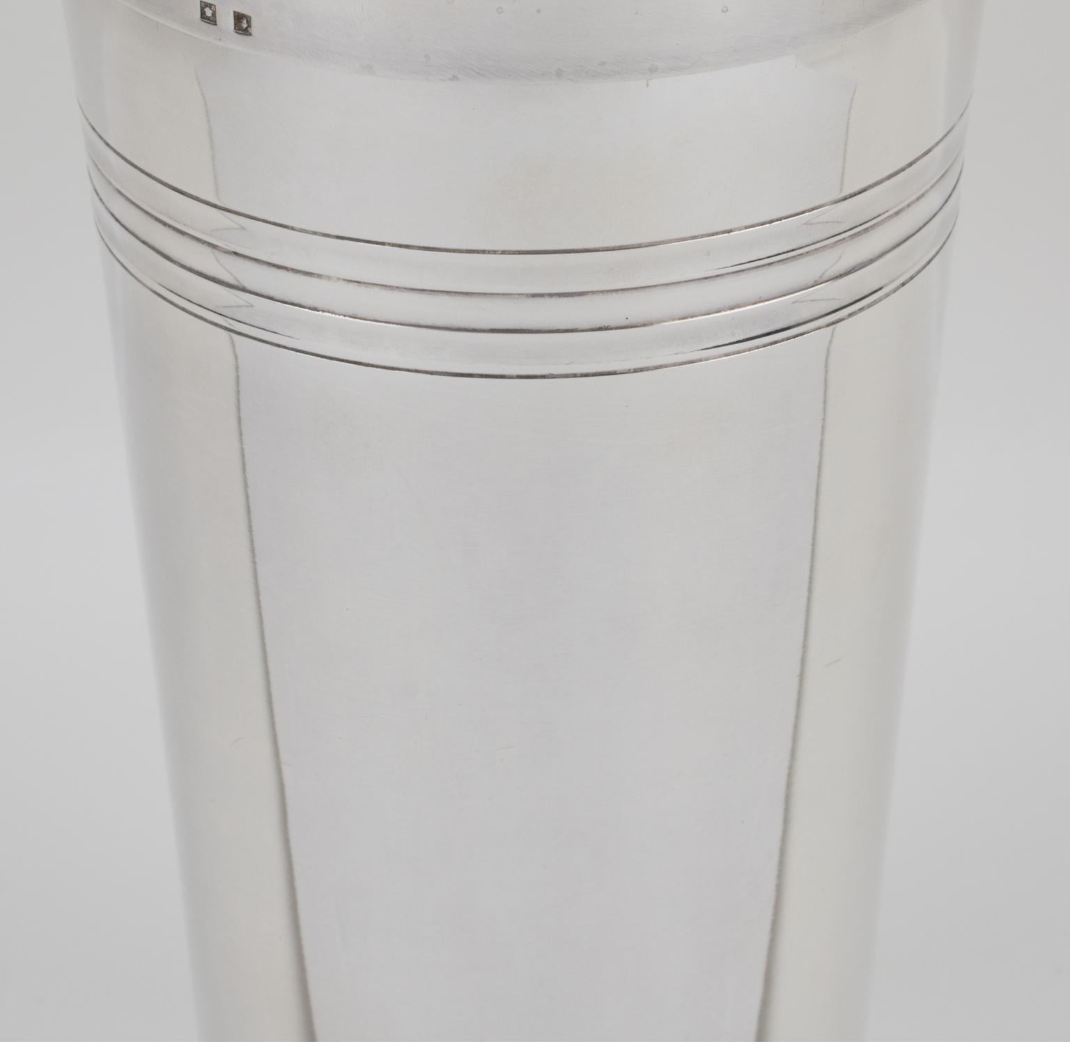 French Art Deco Silver Plate Cocktail Shaker 1