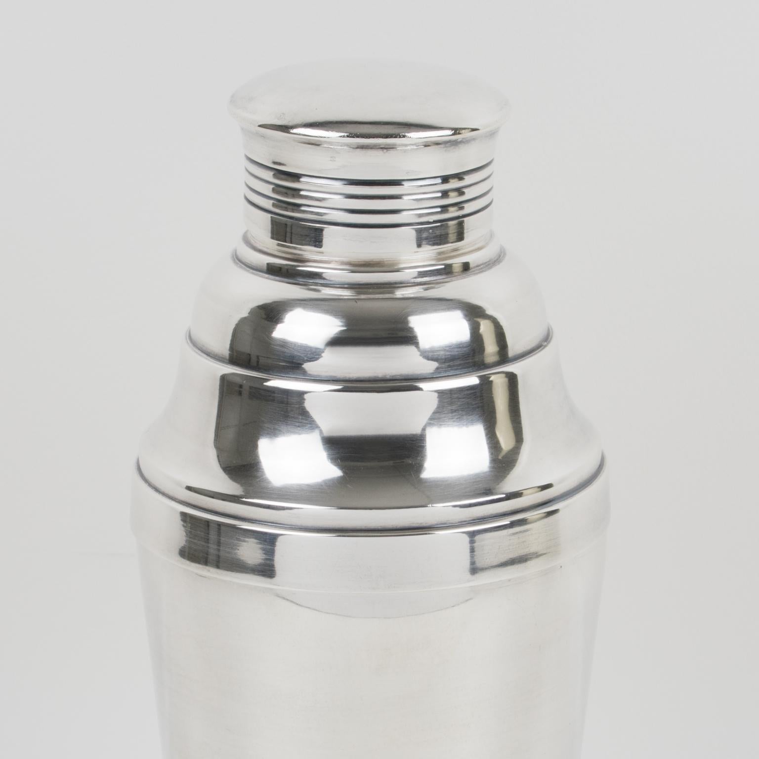 French Art Deco Silver Plate Cocktail Shaker 2