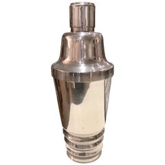 French Art Deco Silver Plate Cocktail Shaker