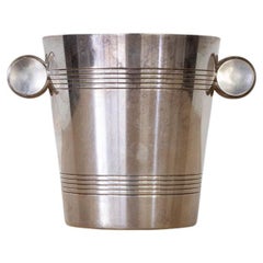 French Art Deco Silver Plate Ice Bucket