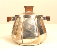 French Art Deco Silver Plate Sugar Bowl