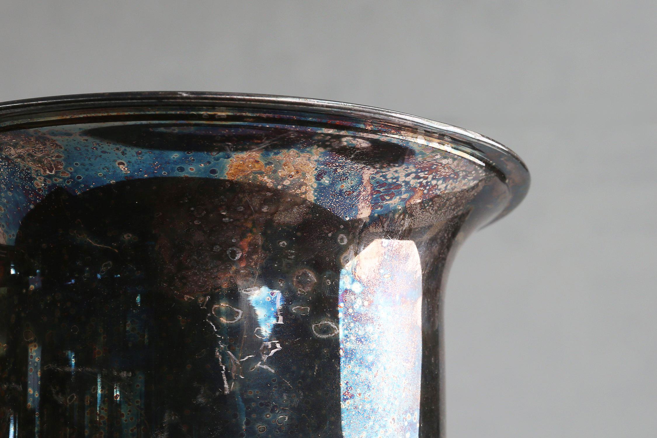 Französischer Art Deco Eiskübel aus versilbertem Messing, 1900er Jahre im Zustand „Gut“ im Angebot in Meulebeke, BE