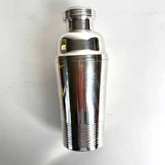 Französischer versilberter Art Deco Cocktail Shaker, 1930er Jahre