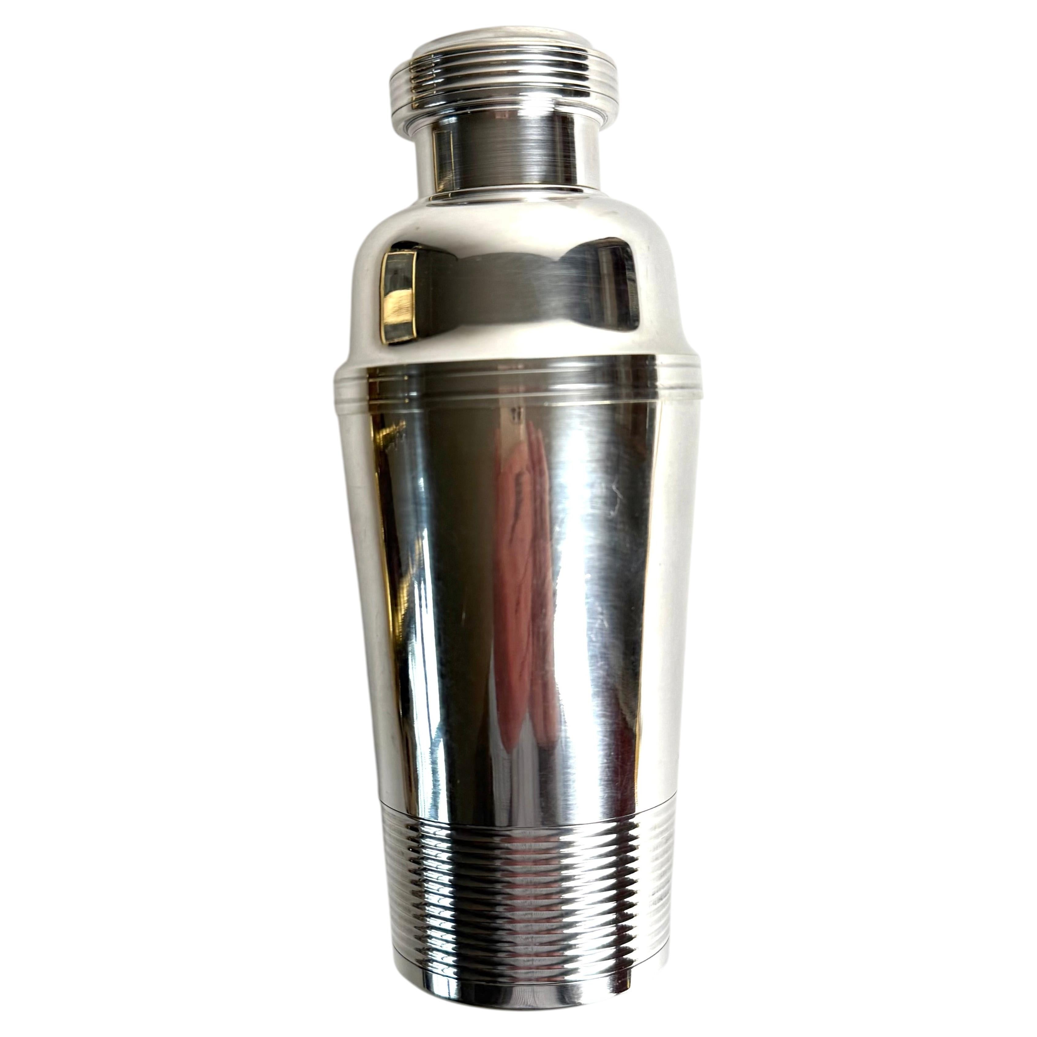 French Art Deco Silver-Plated Cocktail Shaker, 1930s