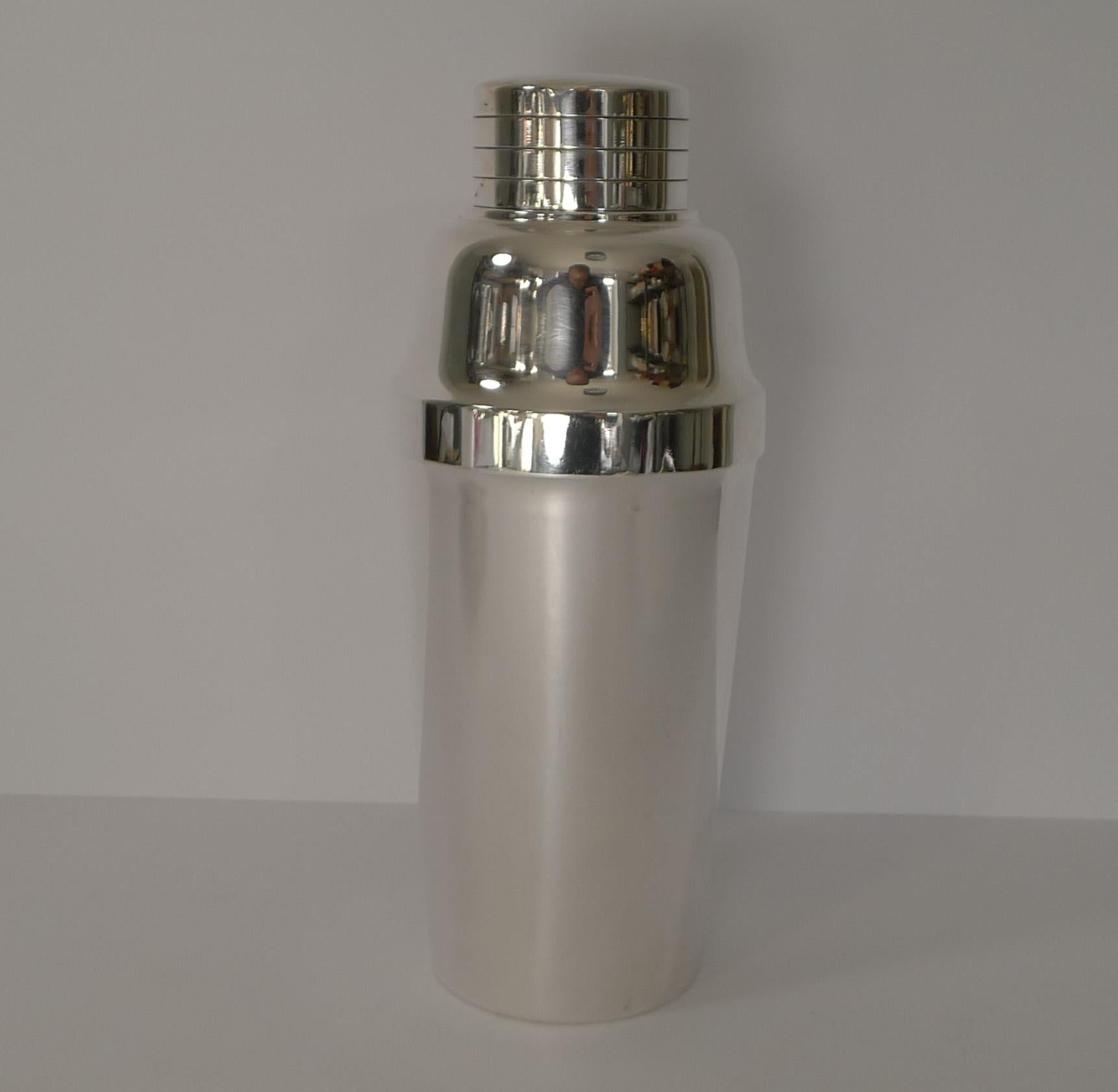 A superb French cocktail shaker just back from our silversmith's workshop having been professionally cleaned and polished returning it to it's former glory dating to circa 1935.

Christofle is a goldsmith and tableware company, founded in Paris in
