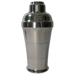 French Art Deco Silver Plated Cocktail Shaker by St Médard, Paris