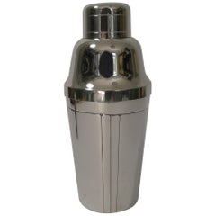 French Art Deco Silver Plated Cocktail Shaker circa 1930 by Orbrille Paris