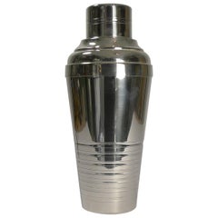 French Art Deco Silver Plated Cocktail Shaker, circa 1930