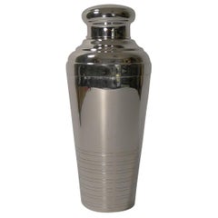 French Art Deco Silver Plated Cocktail Shaker, circa 1930