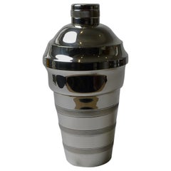 French Art Deco Silver Plated Cocktail Shaker, c.1930's