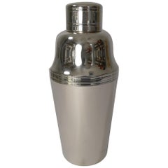 French Art Deco Silver Plated Cocktail Shaker circa 1930 by Orbrille, Paris