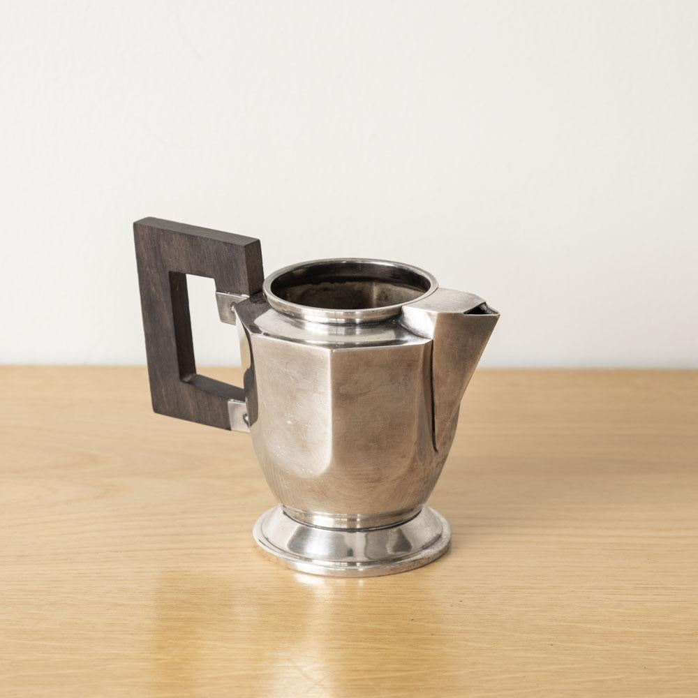 French Art Deco Silver Tea Set For Sale 5