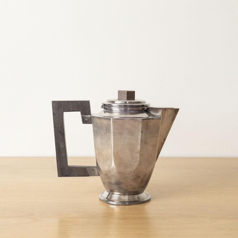 French Art Deco Silver Tea Set For Sale 3