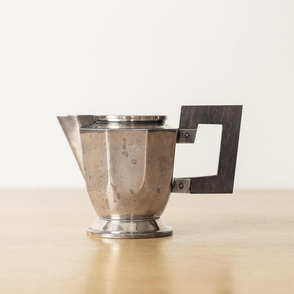 French Art Deco Silver Tea Set For Sale 4