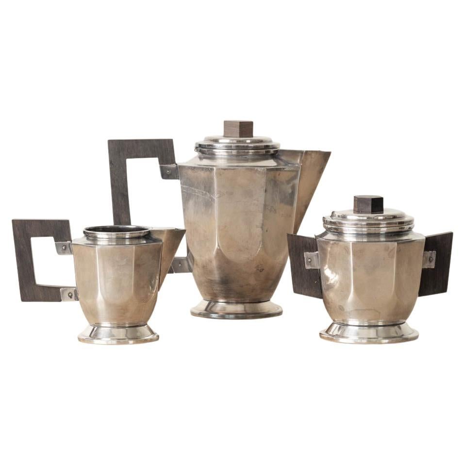 French Art Deco Silver Tea Set