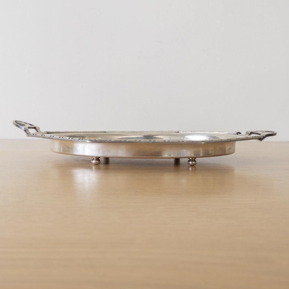 Französisches Art Deco Silber Tablett im Angebot 5