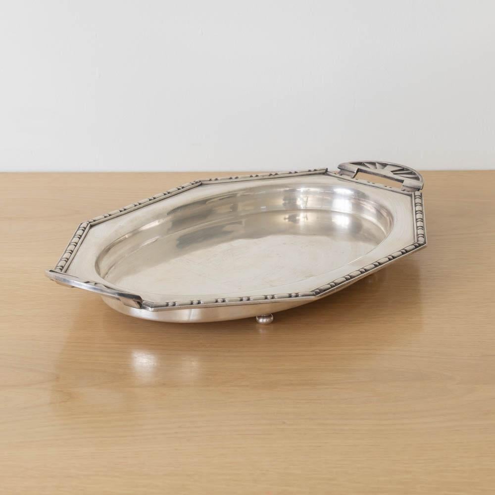 Französisches Art Deco Silber Tablett im Angebot 1