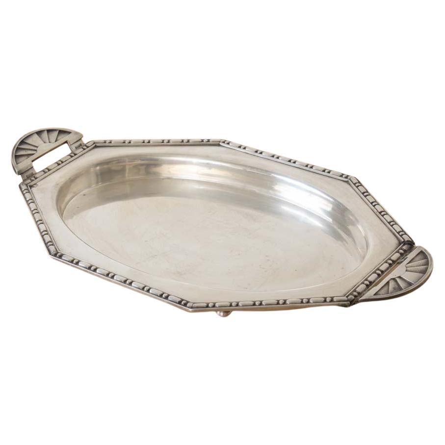 French Art Deco Silver Tray