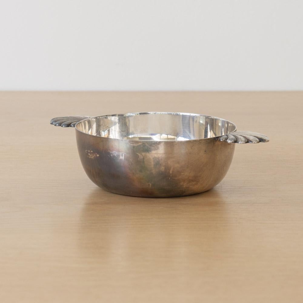 Milieu du XXe siècle Vide Poche en Argent Art Déco Français