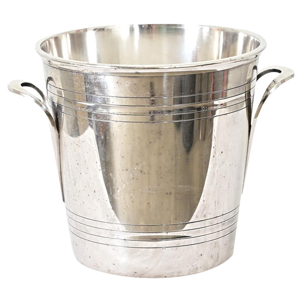 French Art Deco Silverplate St. Medard Champagne Bucket