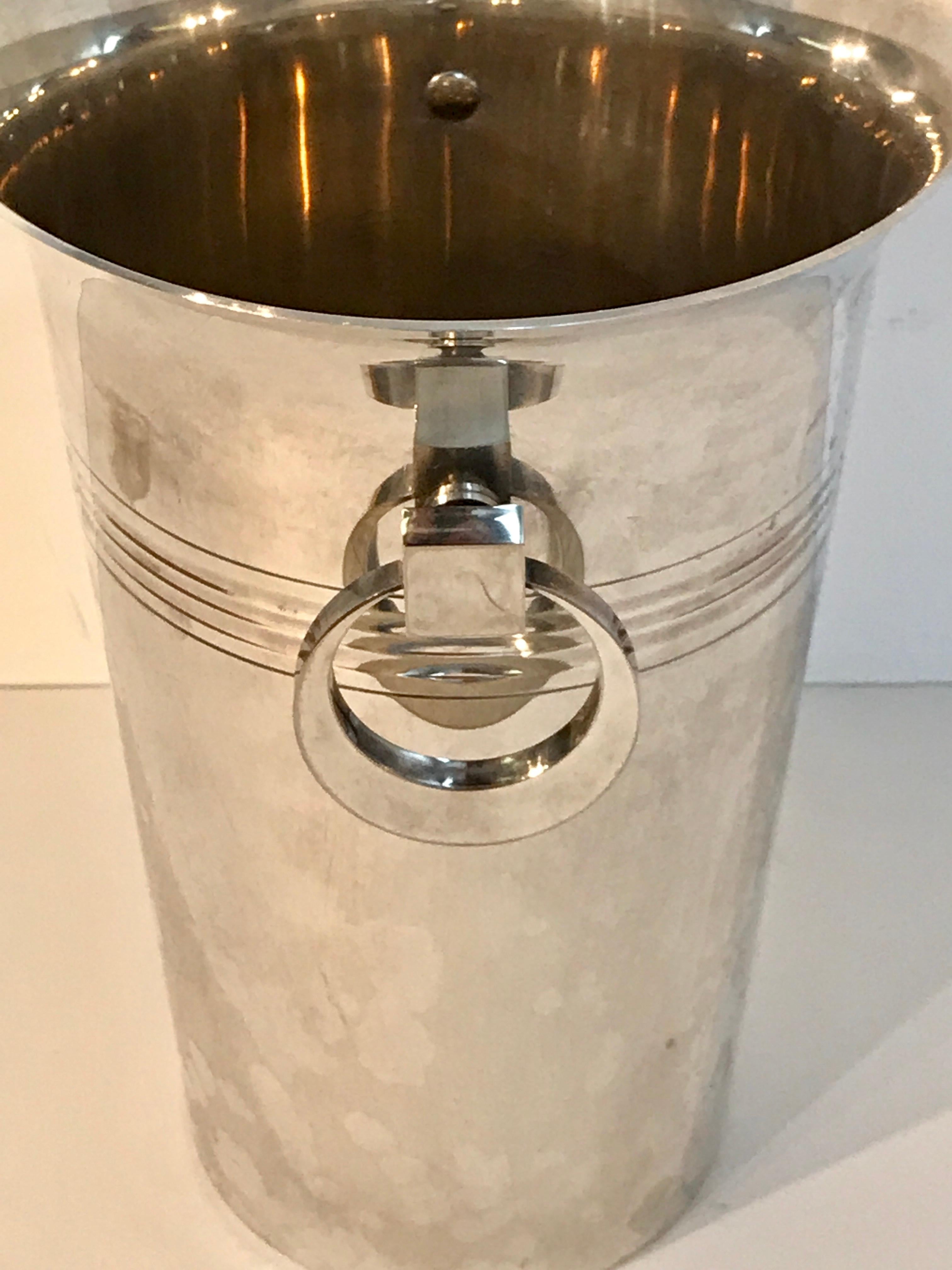20th Century French Art Deco Silver Plated Champagne Bucket