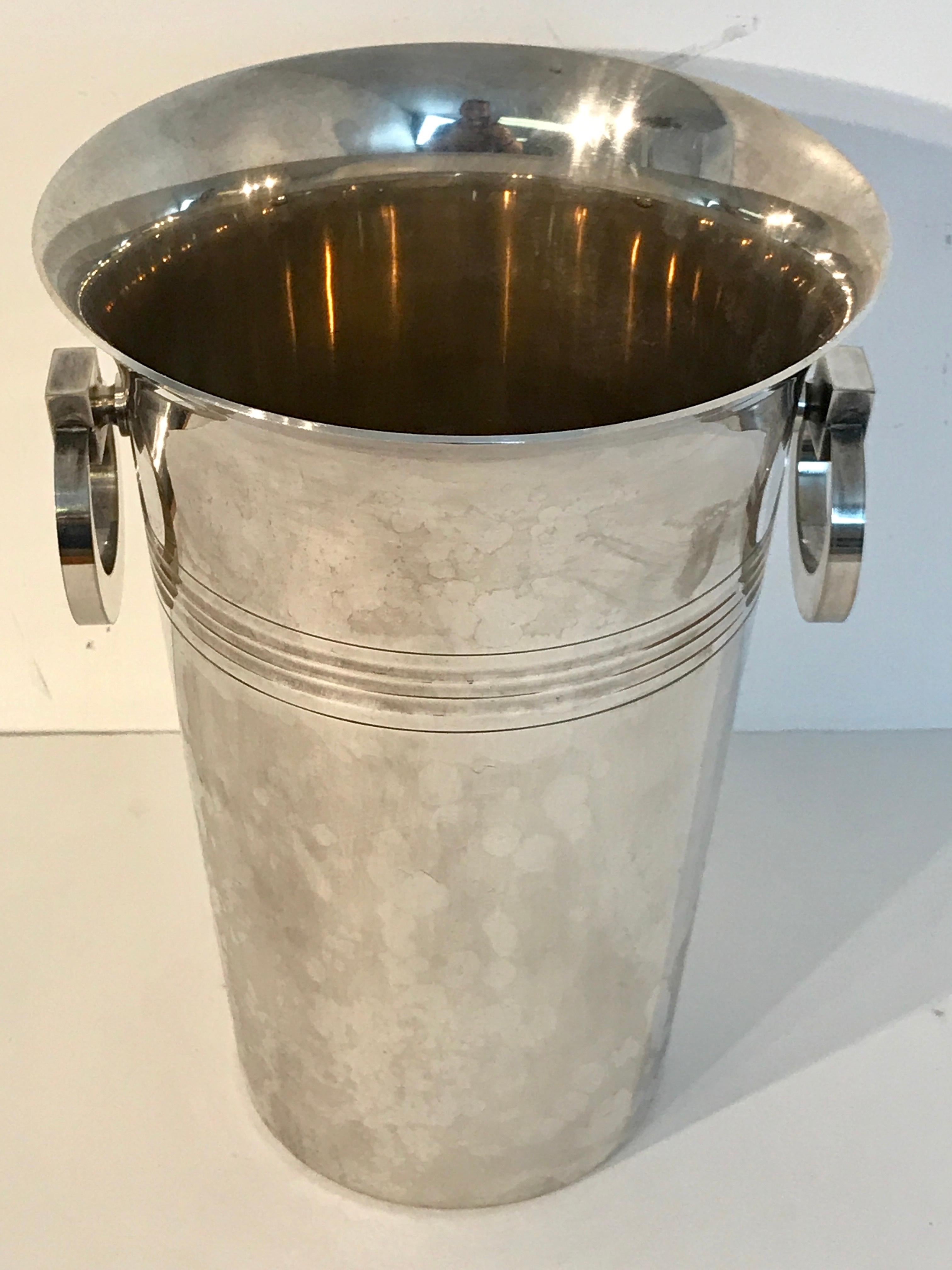 French Art Deco Silver Plated Champagne Bucket 2